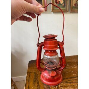Vintage Winged Wheel No. 350 Red Kerosene Lantern Lamp Japan Antique Decor Colle